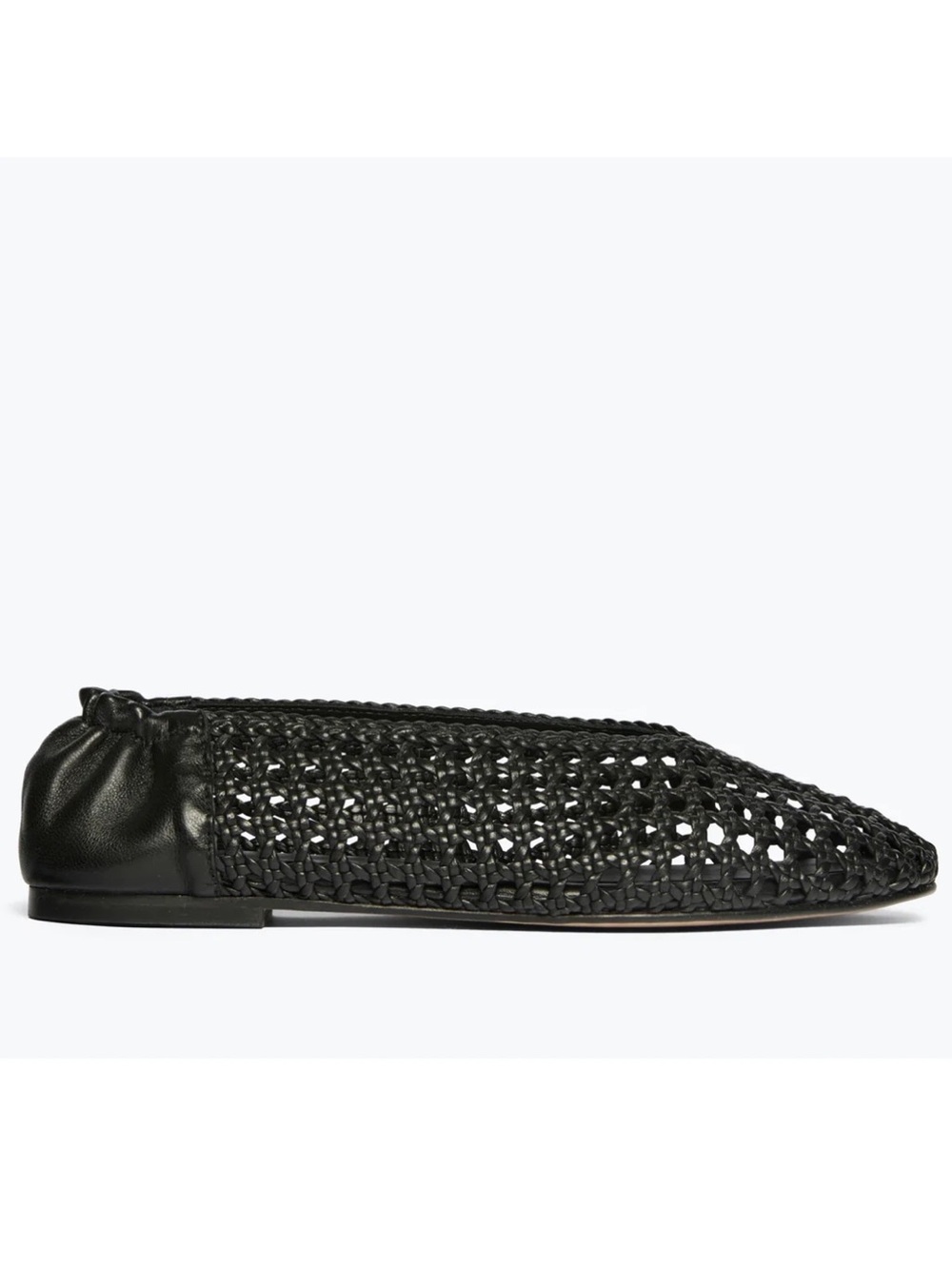 Freda Salvador Riley Open Weave sz9 Ballet Flats 90s Woven Black Calf $398 Spain